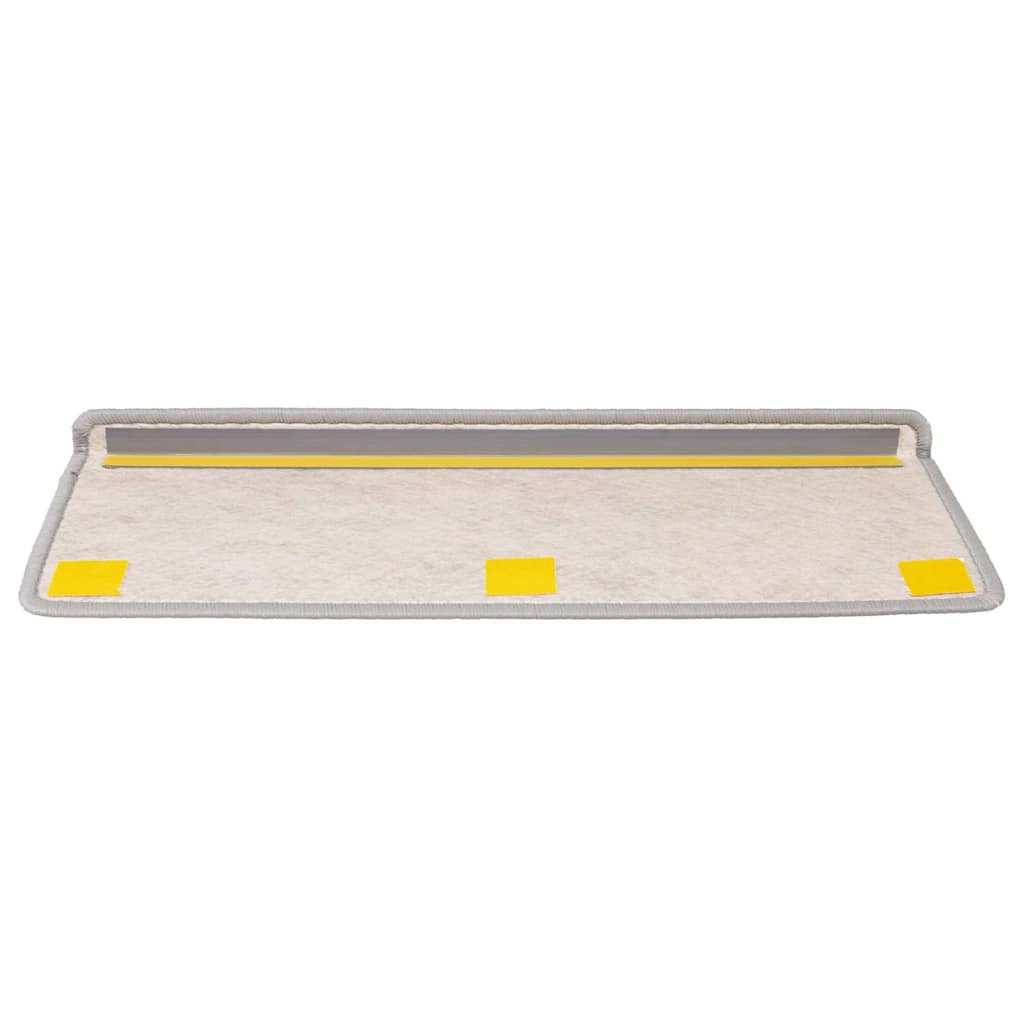 Tappeti Autoadesivi Scale Aspetto Sisal 15 pz 65x21x4cm Platino