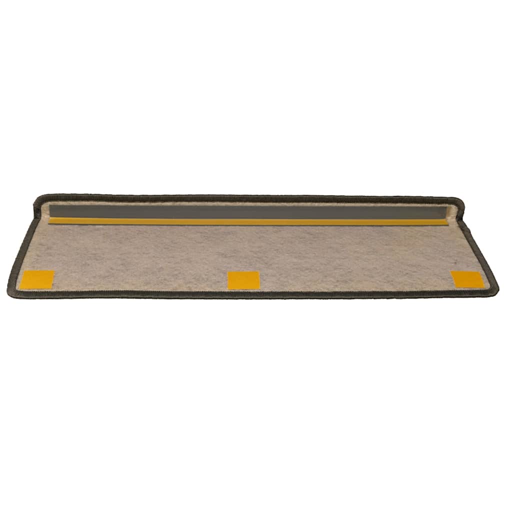 Tappeti Autoadesivi Scale Sisal 15 pz 65x21x4 cm Grigio e Beige