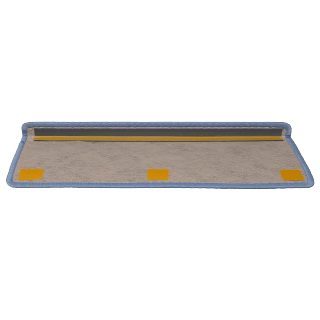 Tappeti Autoadesivi Scale Aspetto Sisal 15 pz 65x21x4 cm Blu