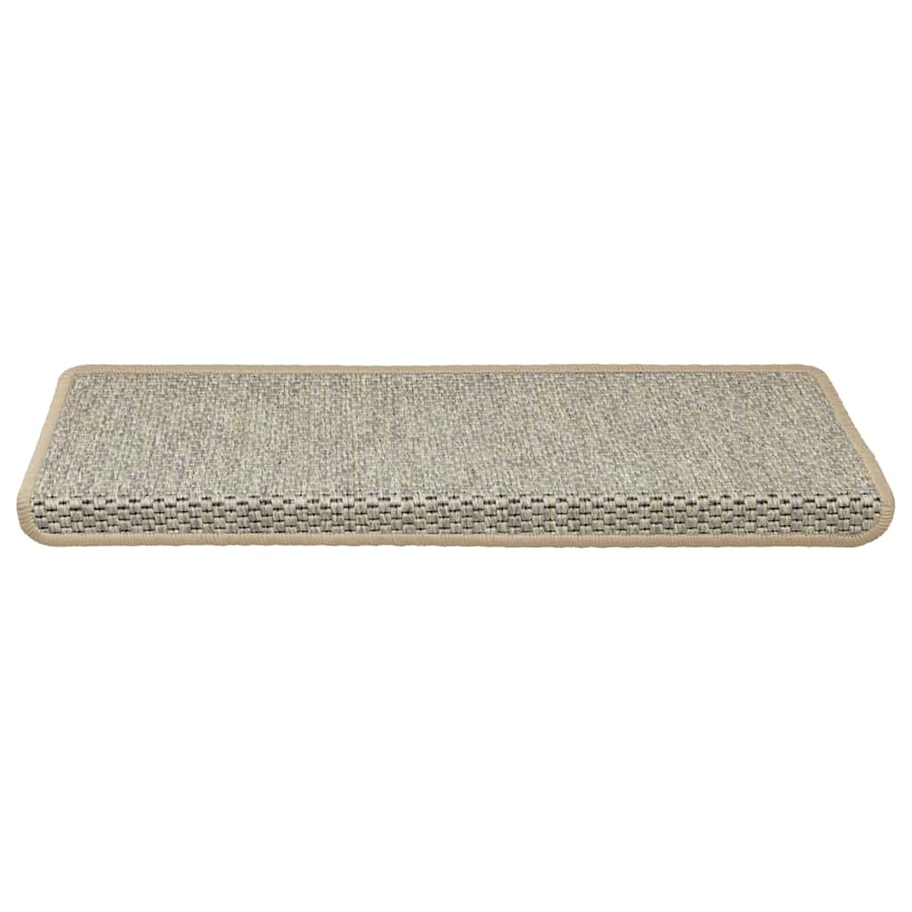 Tappeti Autoadesivi Scale Aspetto Sisal 15 pz 65x21x4 cm Verde Chiaro