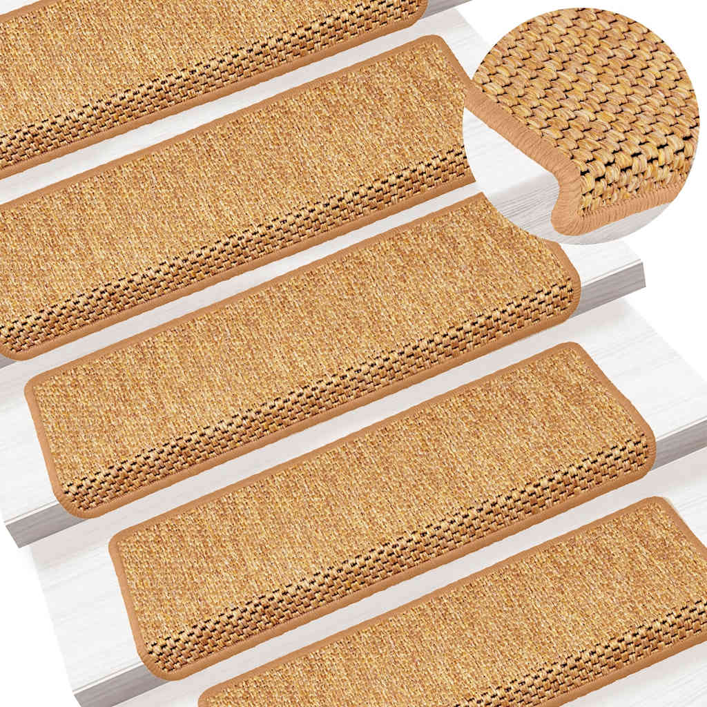 Tappeti Autoadesivi Scale Aspetto Sisal 15pz 65x21x4 Sisal