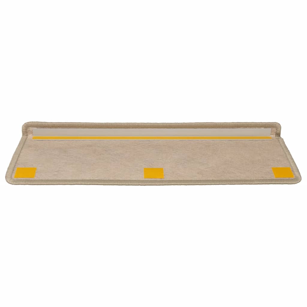 Tappeti Autoadesivi Scale Aspetto Sisal 15 pz 65x21x4 cm Sabbia