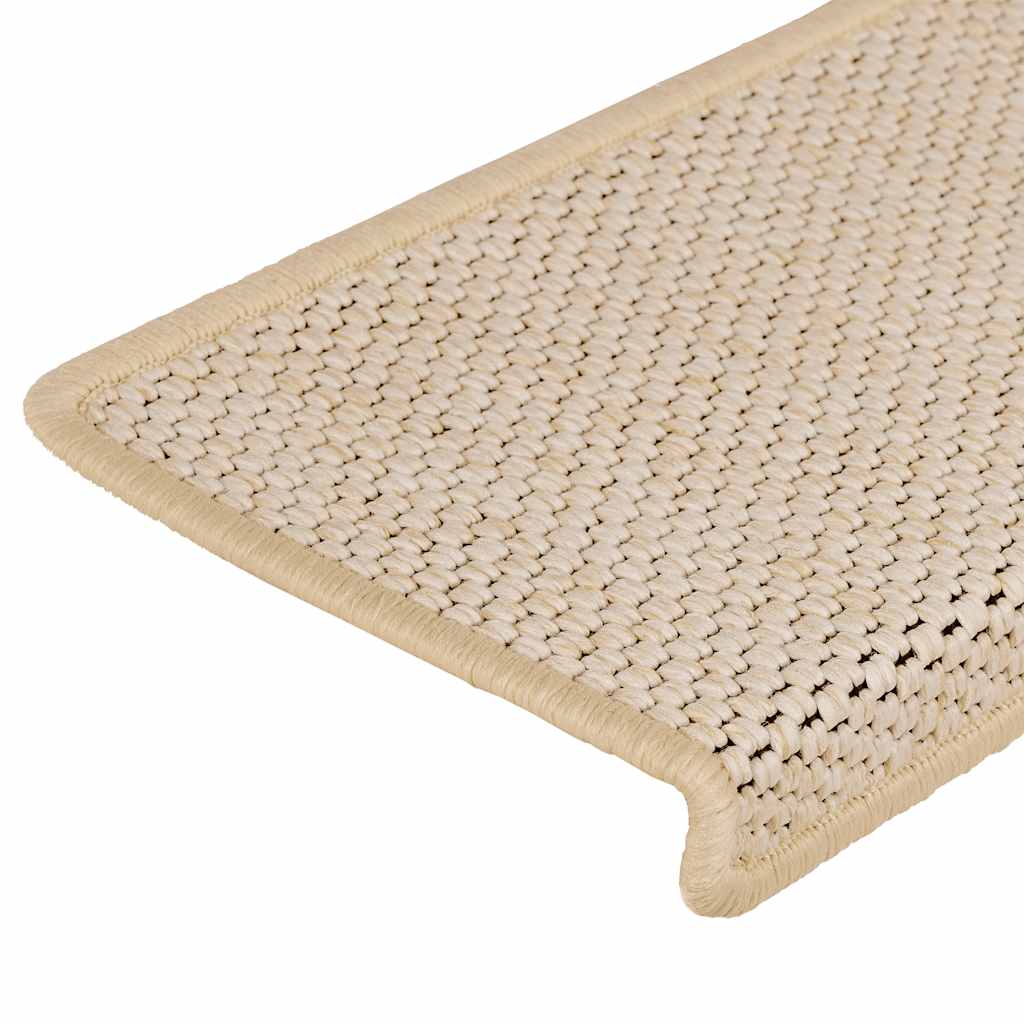 Tappeti Autoadesivi Scale Aspetto Sisal 15 pz 65x21x4 cm Berber