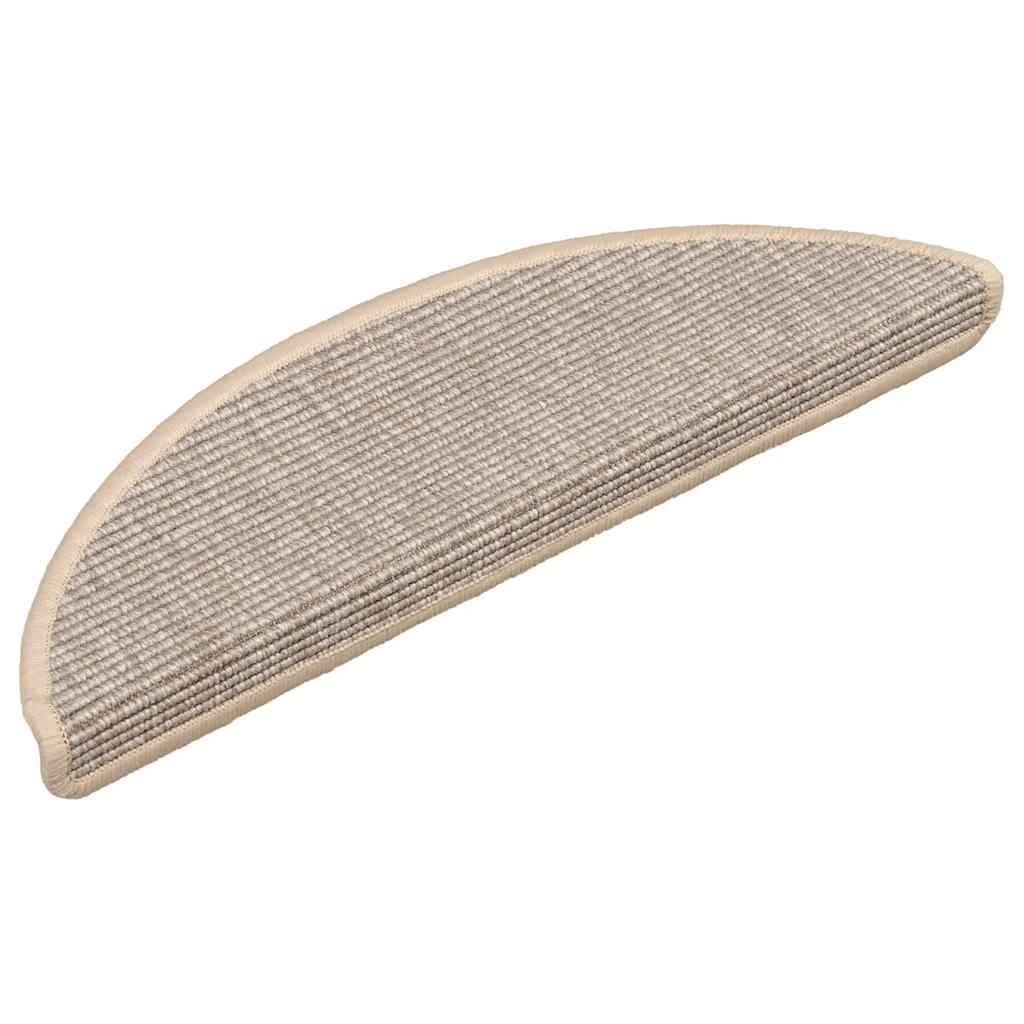 Tappetini per scale 15 pz 56x17x3 cm Argento Semicircolari