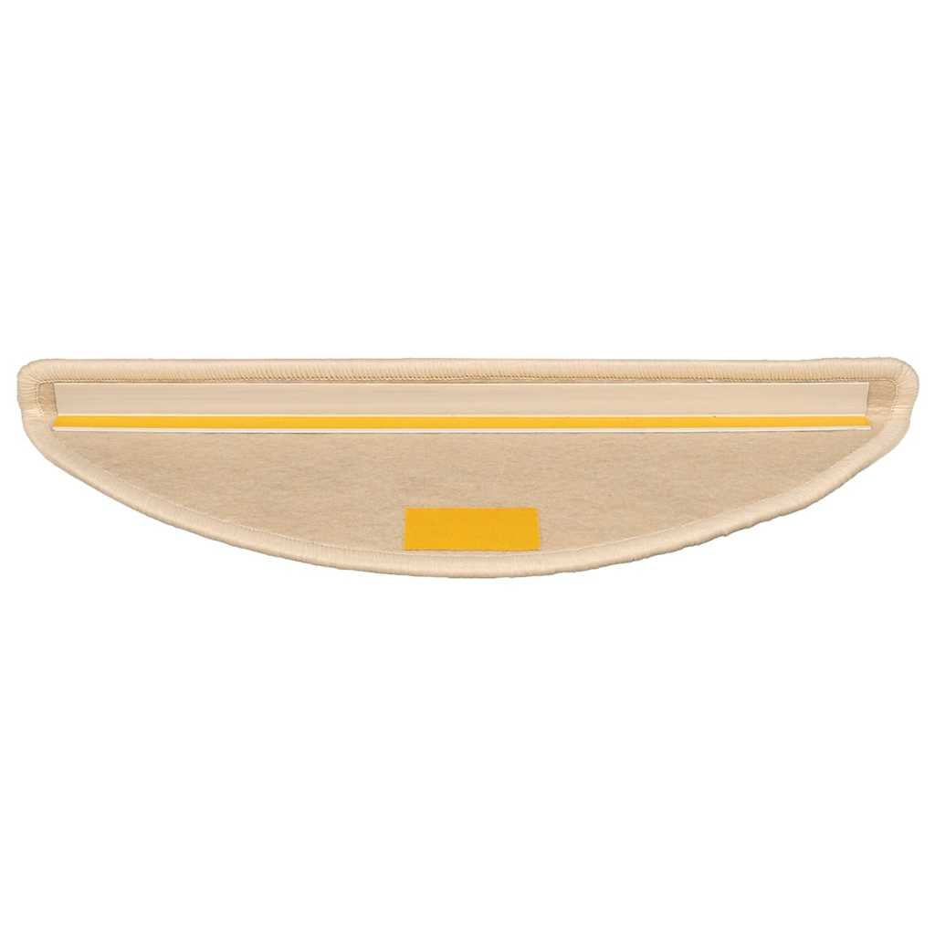 Tappetini per scale 15 pz 56x17x3 cm Argento Semicircolari