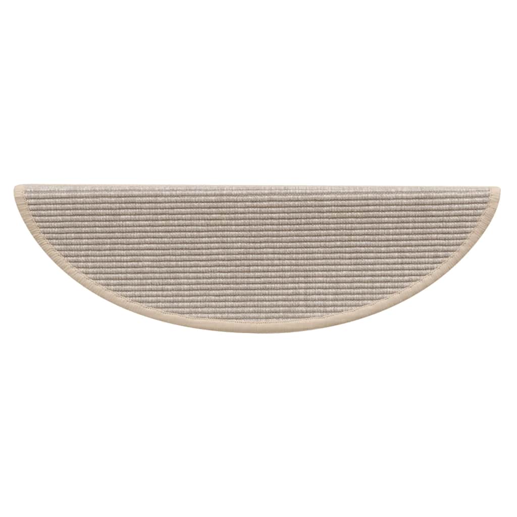 Tappetini per scale 15 pz 56x17x3 cm Argento Semicircolari