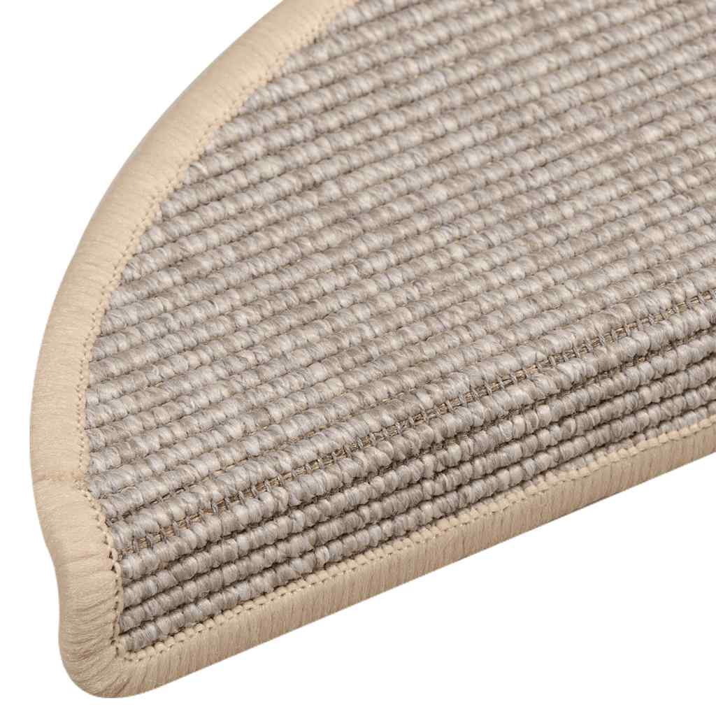 Tappetini per scale 15 pz 56x17x3 cm Argento Semicircolari