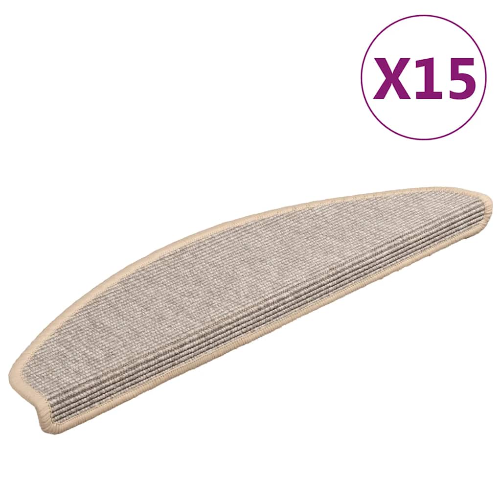 Tappetini per scale 15 pz 65x21x4 cm Argento Semicircolari Grandi