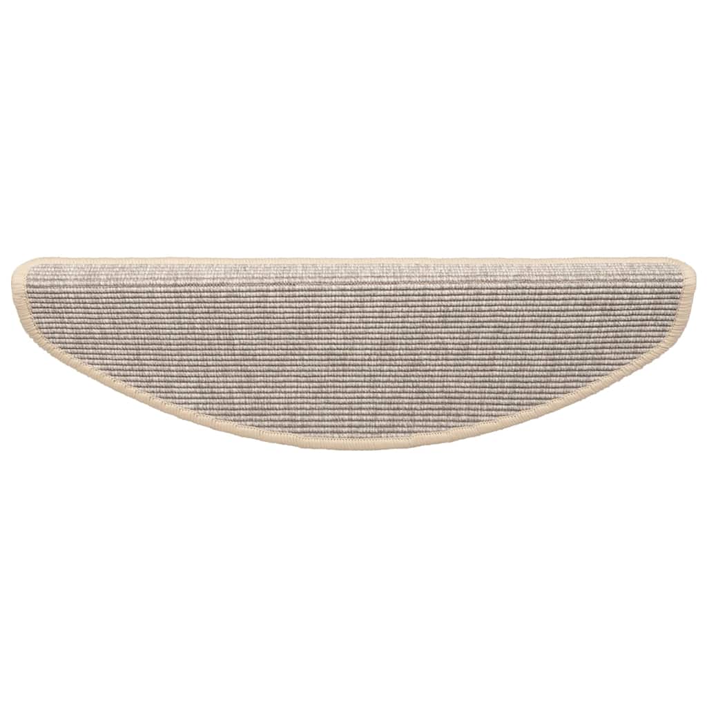 Tappetini per scale 15 pz 65x21x4 cm Argento Semicircolari Grandi