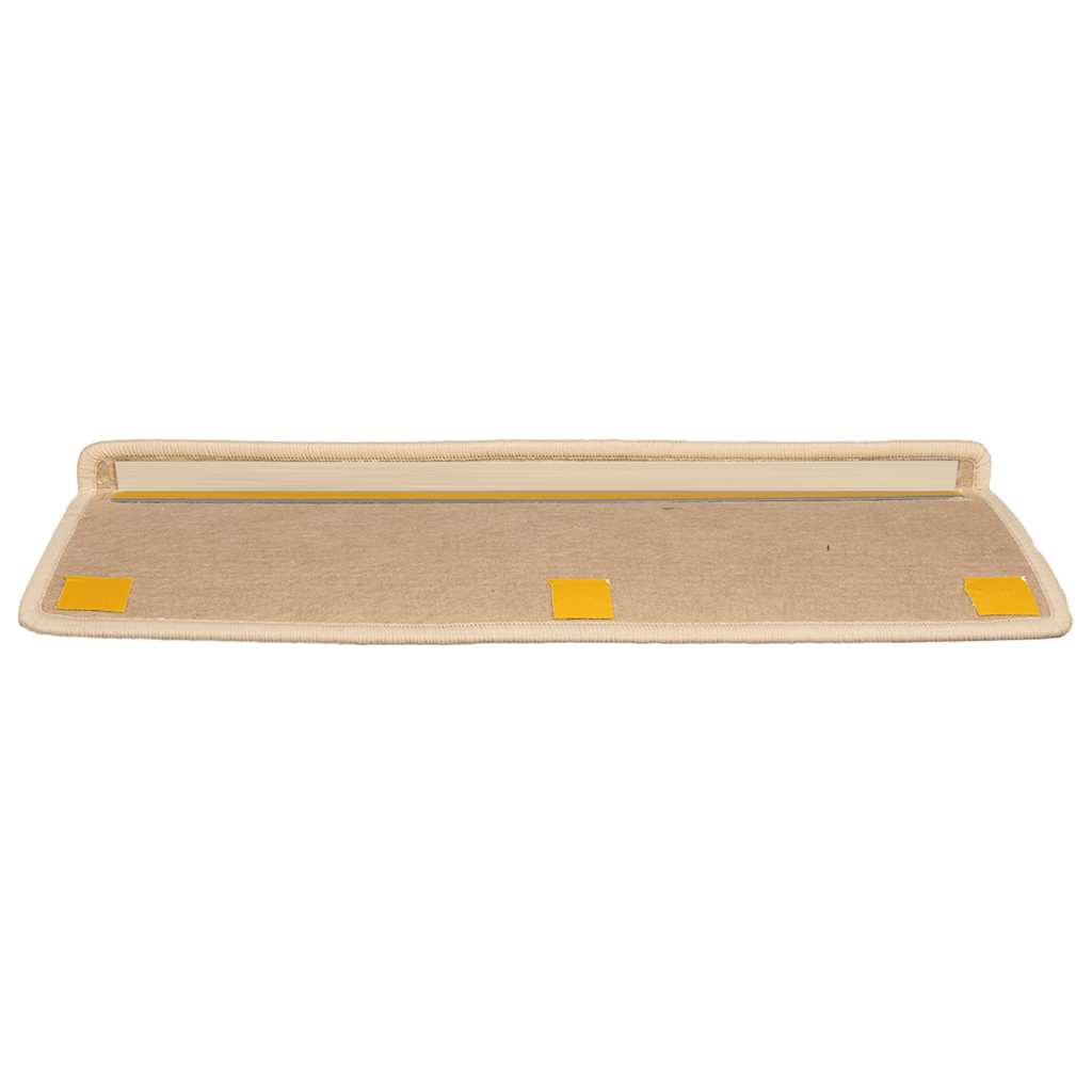 Tappetini per scale 15 pz 65x21x4 cm argento bordo rettangolare
