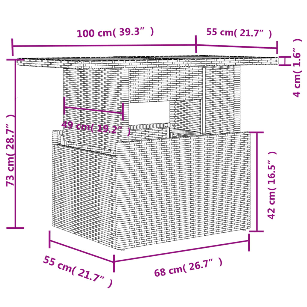 Set Divano da Giardino 6 pz con Cuscini Grigio in Polyrattan
