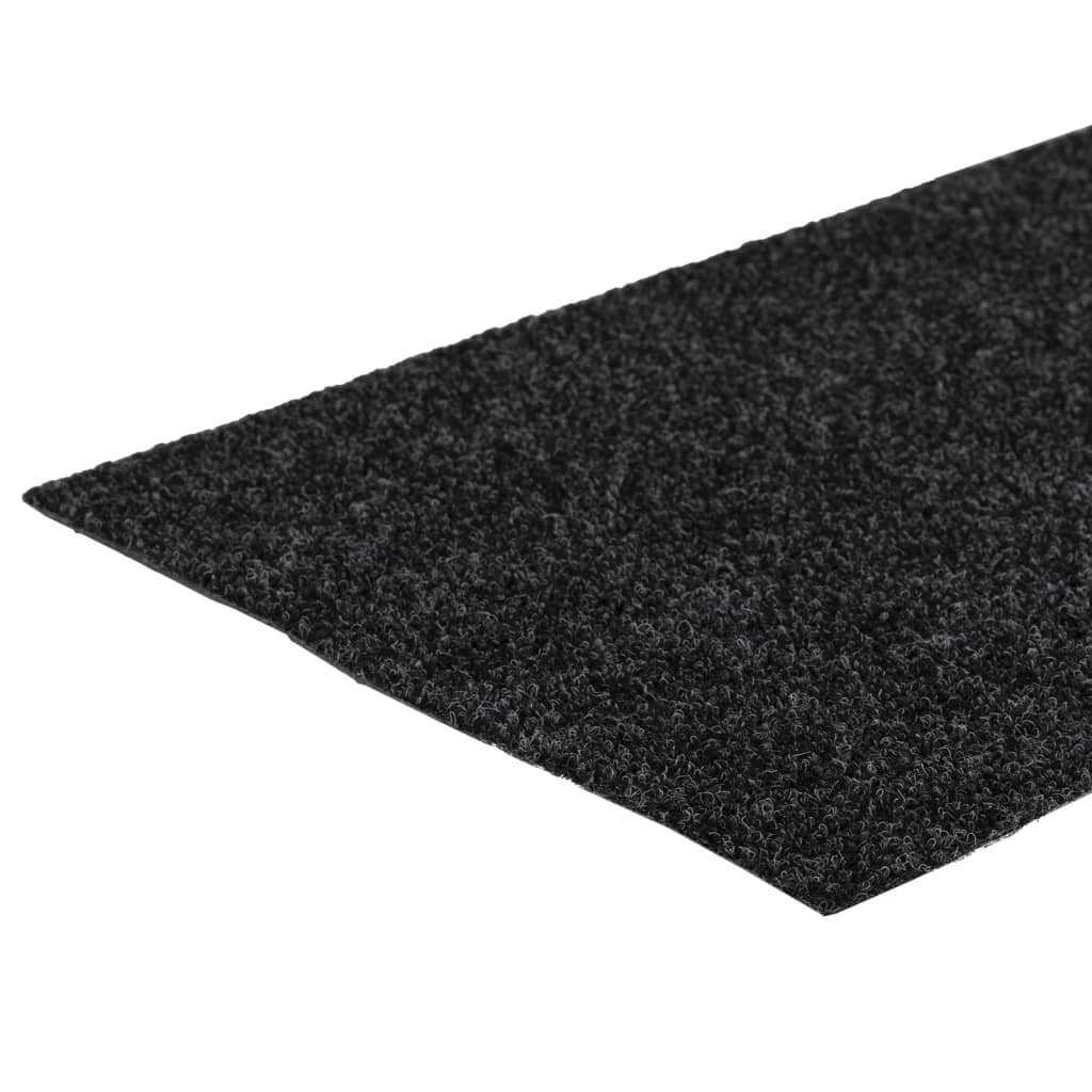 Tappetini per scale autoadesivi 15 pz 60x25 cm Grigio Scuro Rettangolari