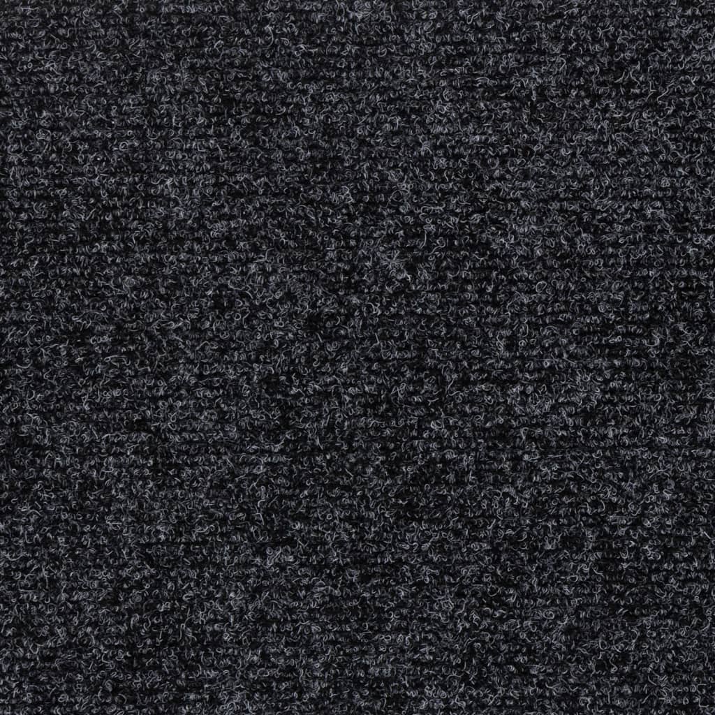 Tappetini per scale autoadesivi 15 pz 60x25 cm Grigio Scuro Rettangolari