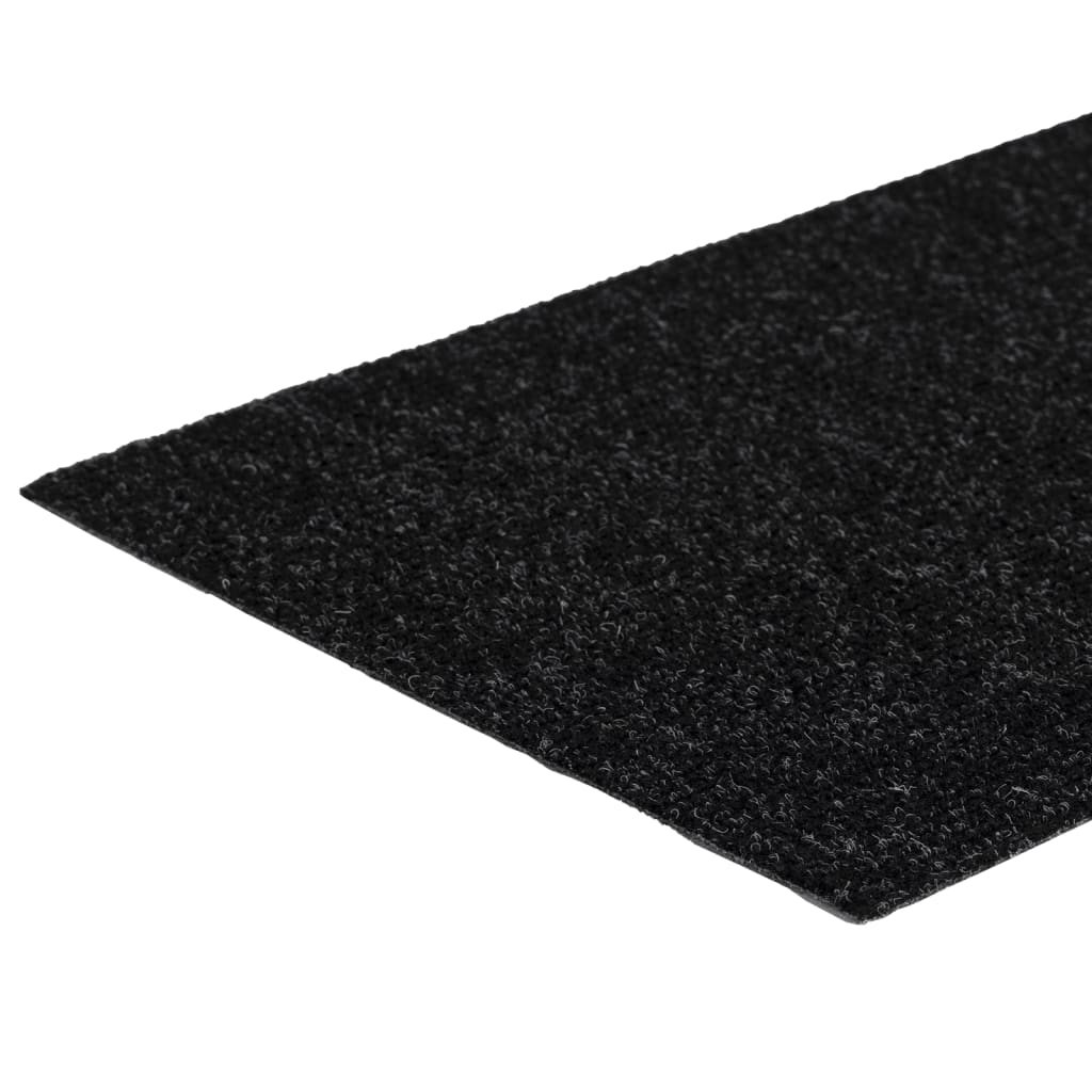 Tappetini per scale autoadesivi 15 pz 60x25 cm neri rettangolari