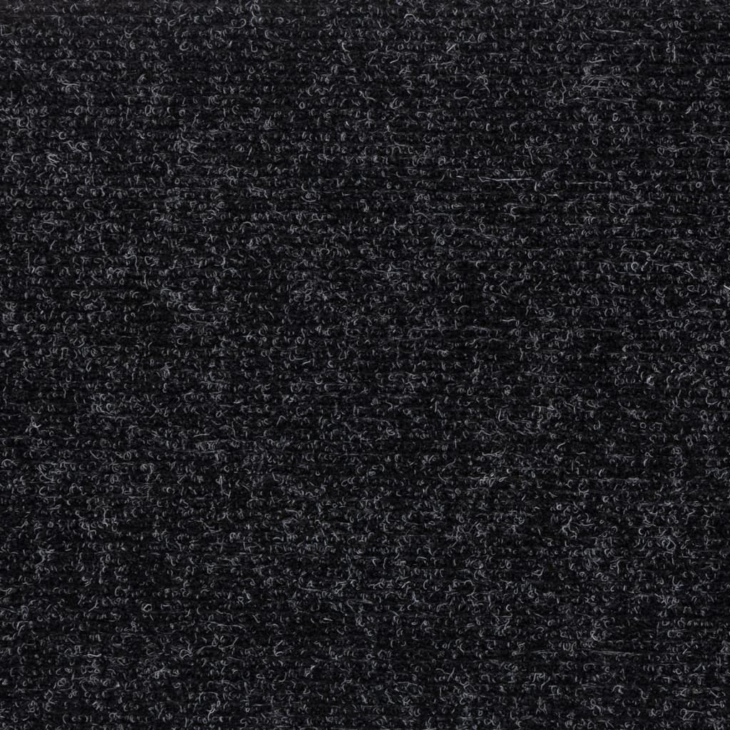 Tappetini per scale autoadesivi 15 pz 60x25 cm neri rettangolari