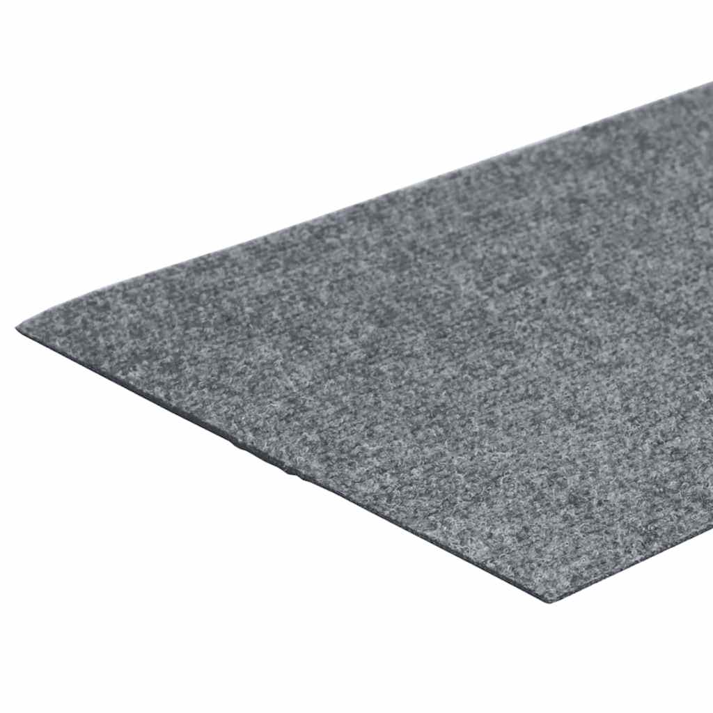 Tappetini per scale autoadesivi 15 pz 60x25 cm grigio chiaro rettangolari