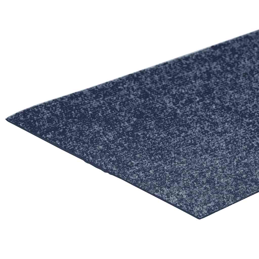 Tappetini per scale autoadesivi 15 pz 60x25 cm Grigio Blu Rettangolari