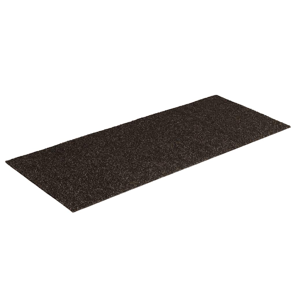 Tappetini per scale autoadesivi 15 pz 60x25 cm marrone scuro rettangolari