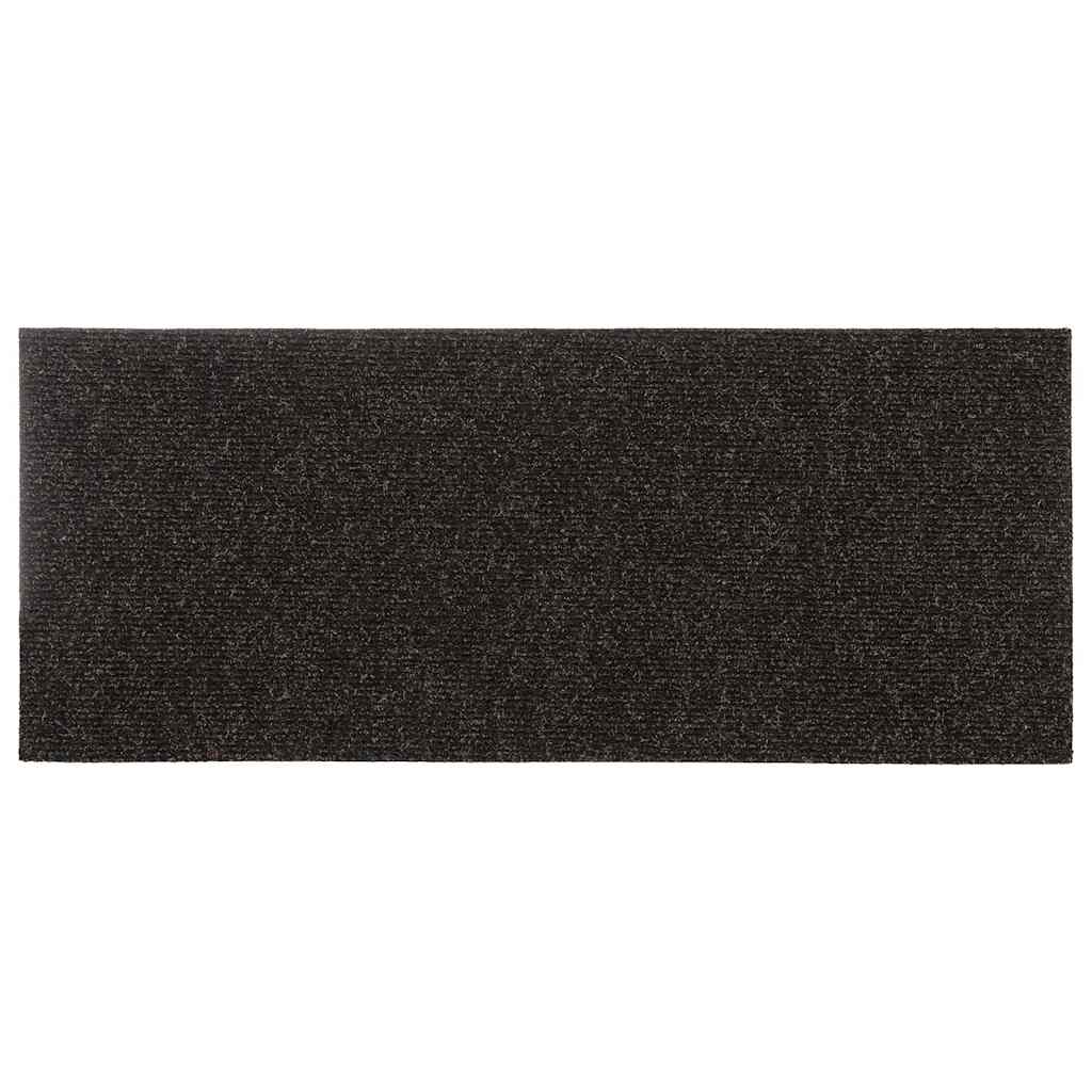 Tappetini per scale autoadesivi 15 pz 60x25 cm marrone scuro rettangolari