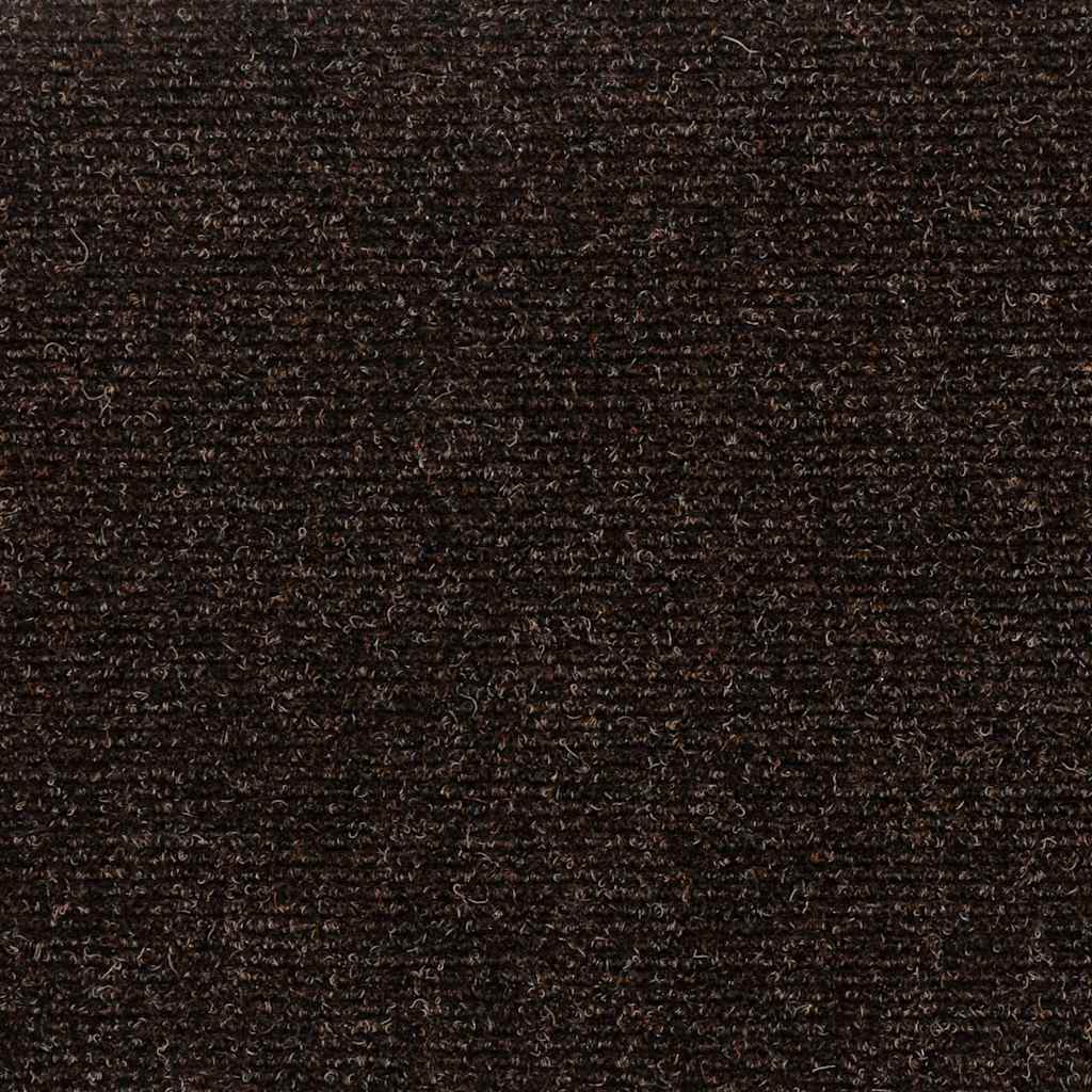 Tappetini per scale autoadesivi 15 pz 60x25 cm marrone scuro rettangolari