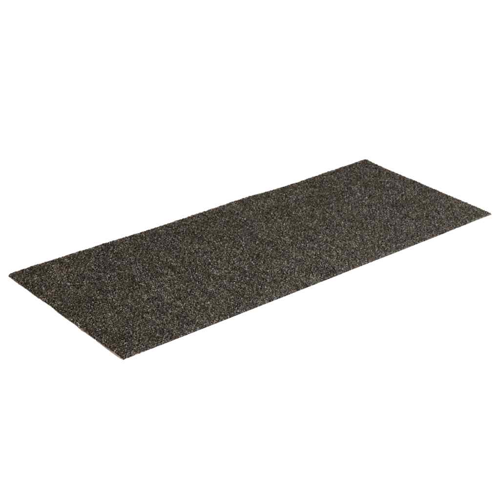 Tappetini per scale autoadesivi 15 pz 60x25 cm antracite rettangolari