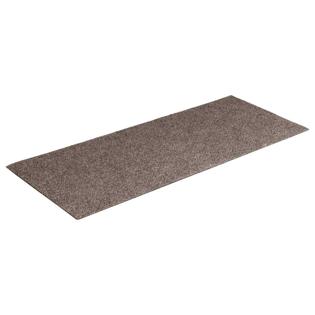 Tappetini per scale autoadesivi 15 pz 60x25 cm beige rettangolari