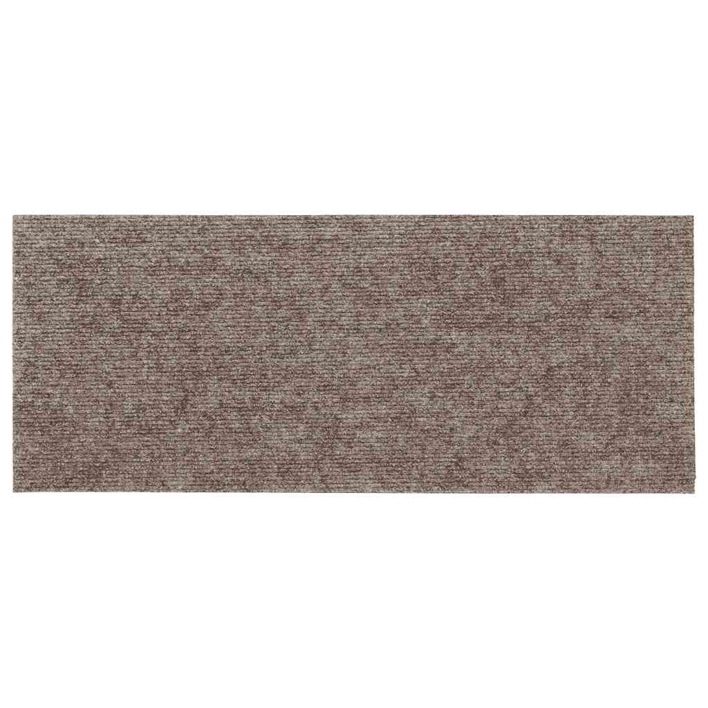 Tappetini per scale autoadesivi 15 pz 60x25 cm beige rettangolari