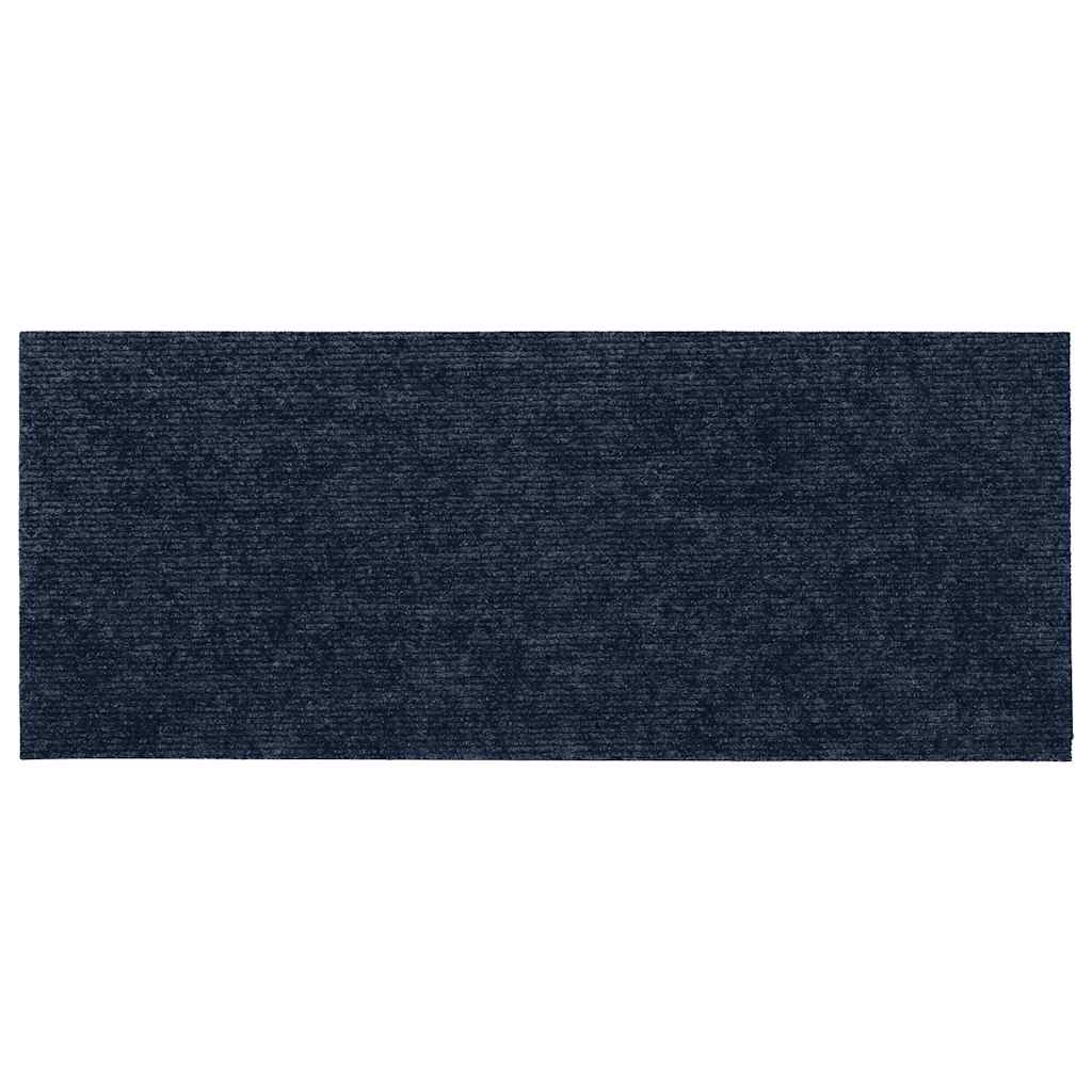 Tappetini per scale autoadesivi 15 pz 60x25 cm blu navy rettangolari