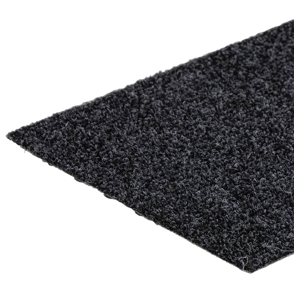 Tappetini per scale autoadesivi 15 pz 76x20 cm Grigio Scuro Rettangolari