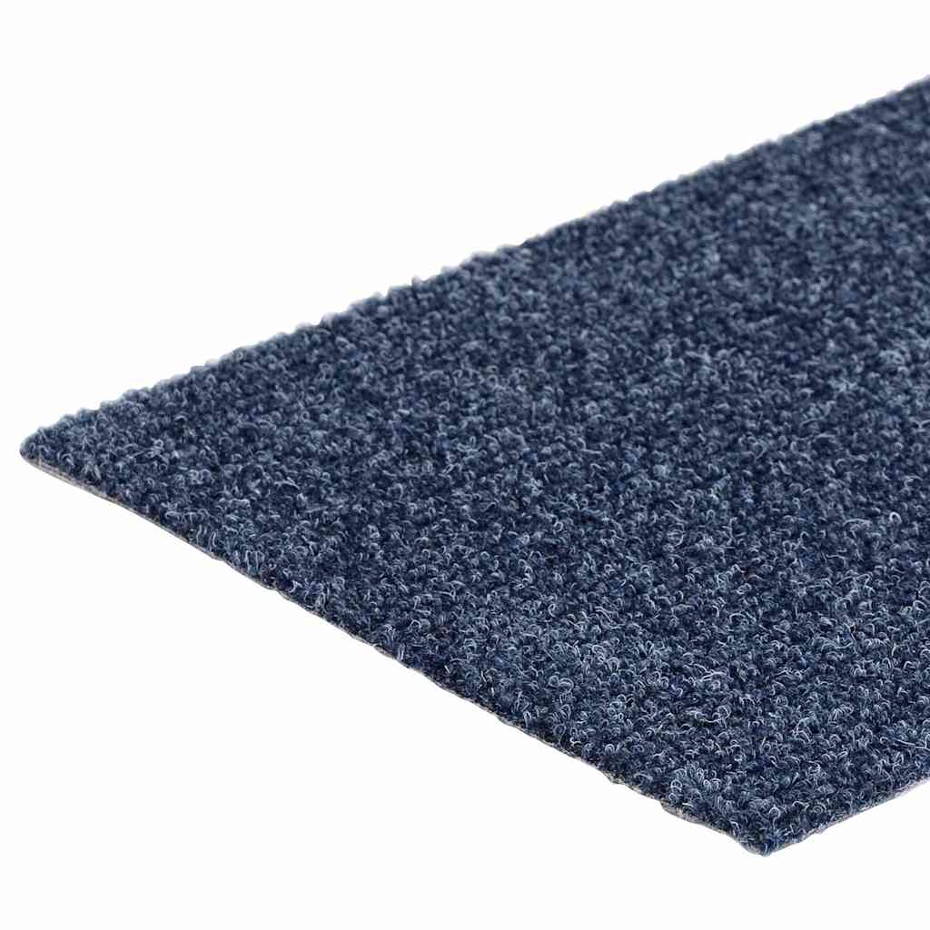 Tappetini per scale autoadesivi 15 pz 76x20 cm Grigio Blu Rettangolari