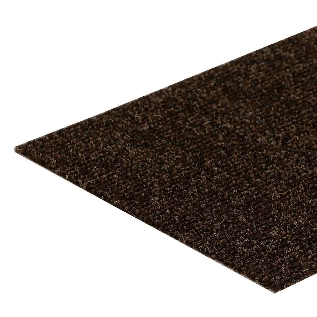 Tappetini per scale autoadesivi 15 pz 76x20 cm marrone rettangolari