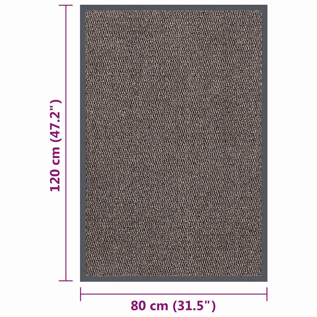 Zerbino Trapuntato 80x120 cm Marrone Scuro