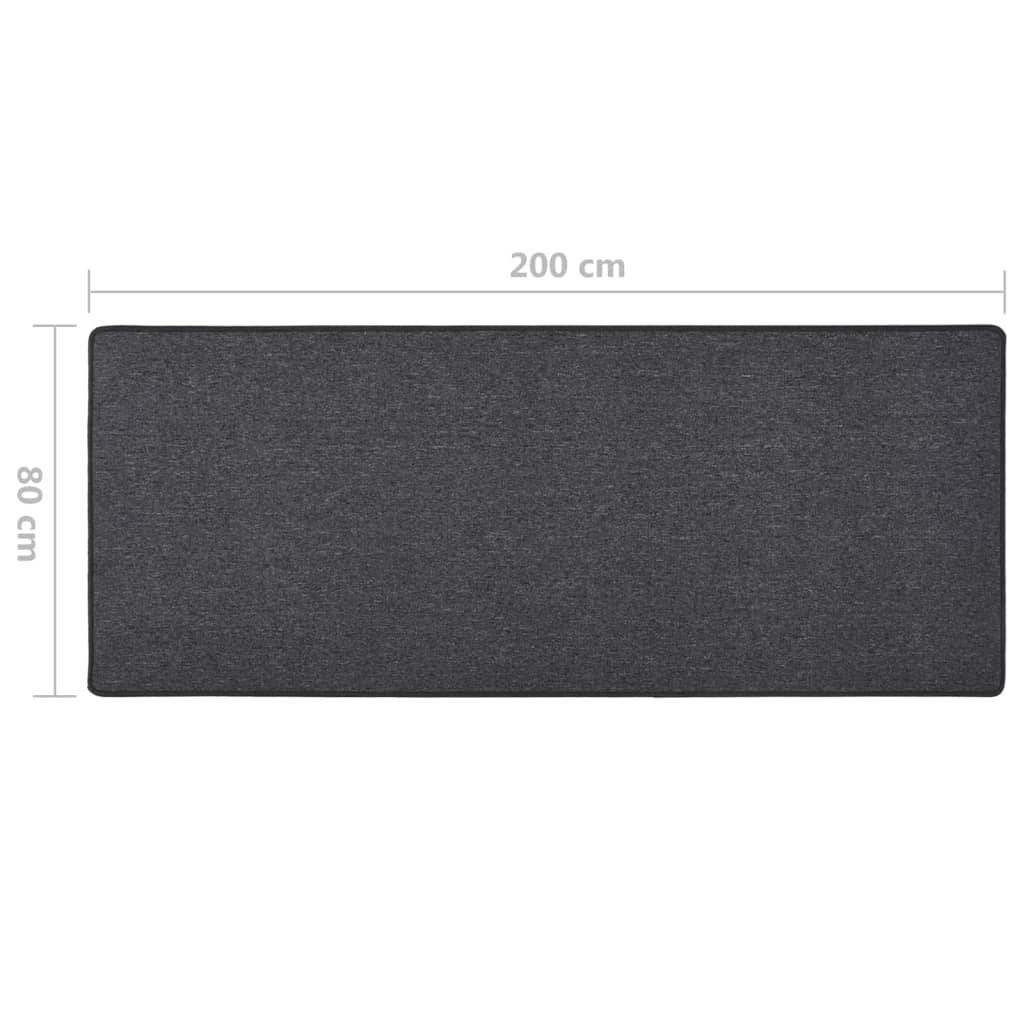 Tappeto Corsia Antracite 80x200 cm