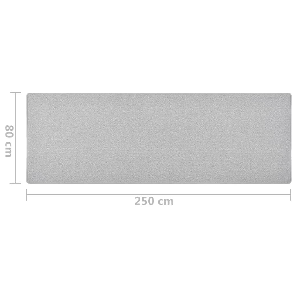 Tappeto Corsia Grigio Chiaro 80x250 cm
