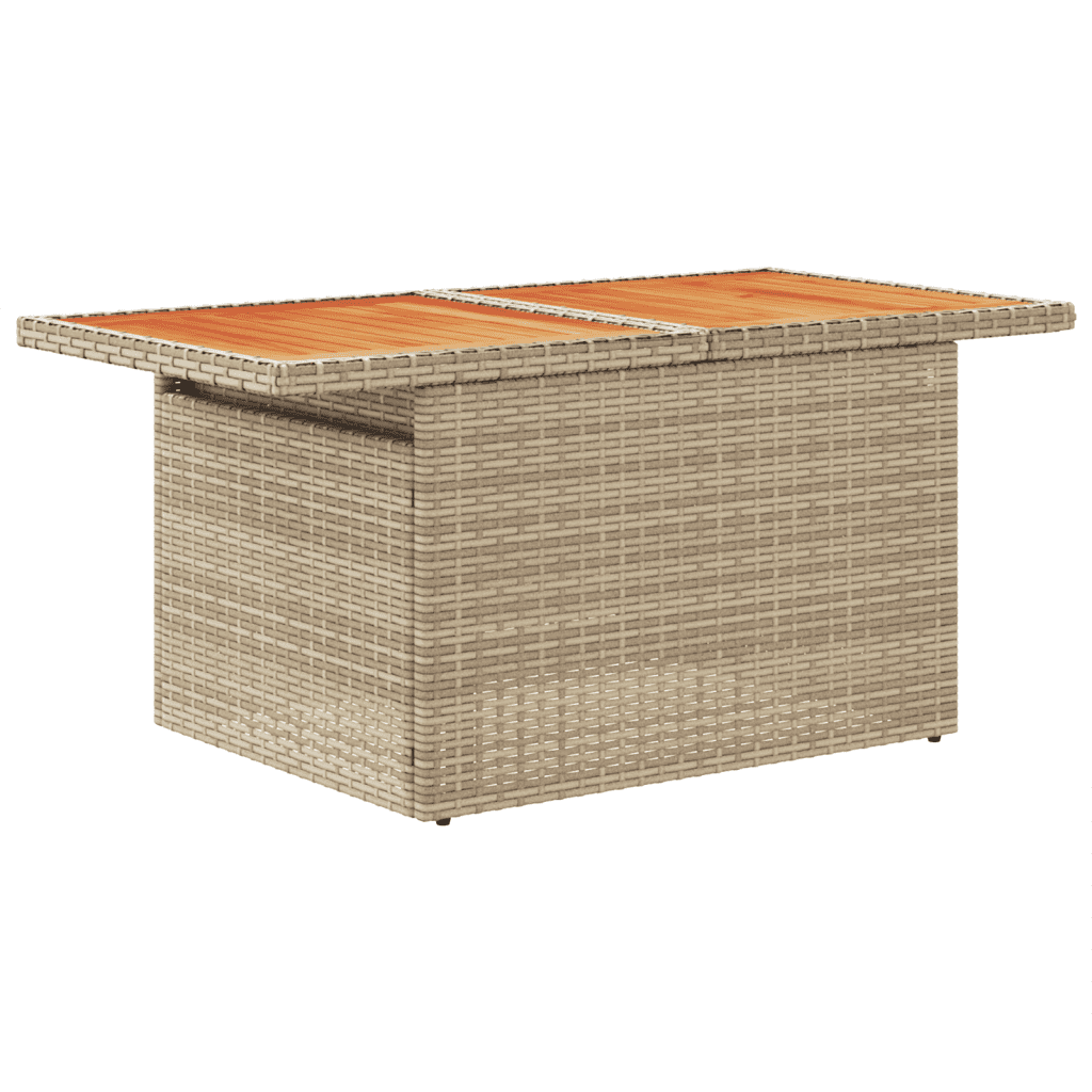 Set Divano da Giardino 6 pz con Cuscini Beige Polyrattan