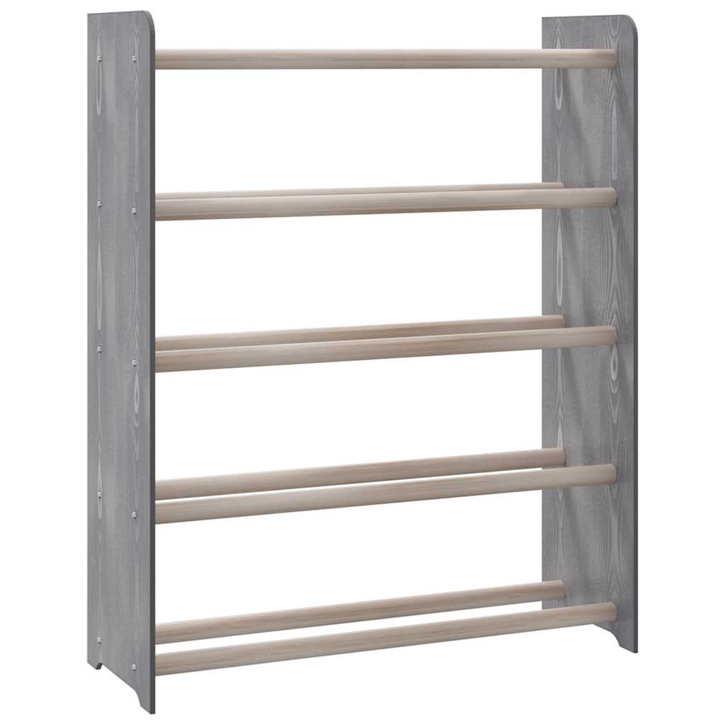 Scarpiera Grigia 65x24x81 cm in Legno Multistrato
