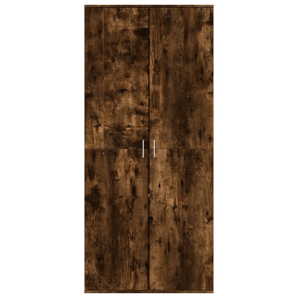 Scarpiera Rovere Fumo 80x39x178 cm in Legno Multistrato