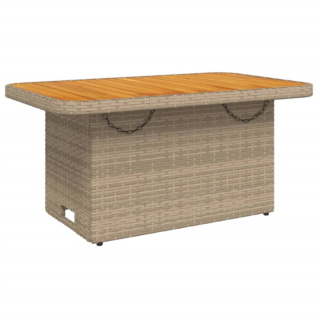 Set da pranzo da giardino 4 pz con cuscini beige in polyrattan