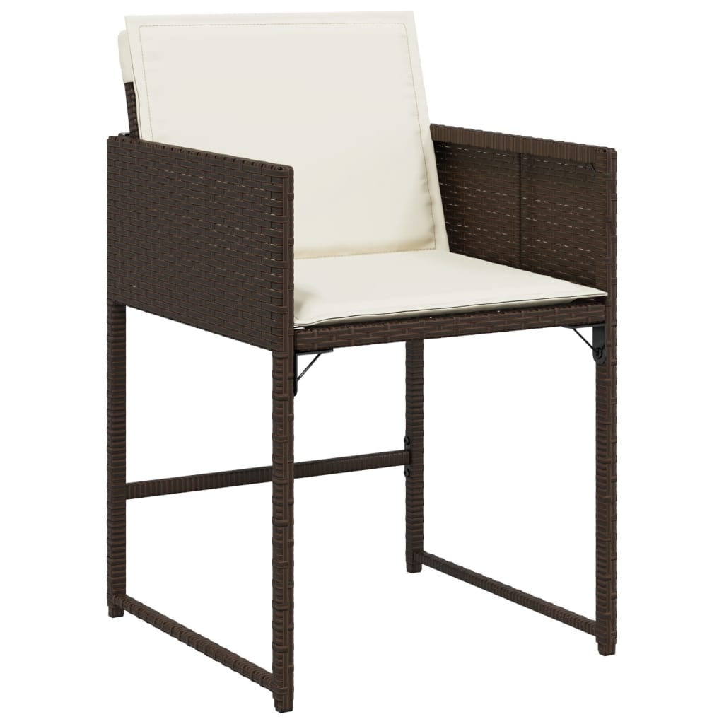 Set da pranzo per giardino 8 sedie in polyrattan marrone 220 cm