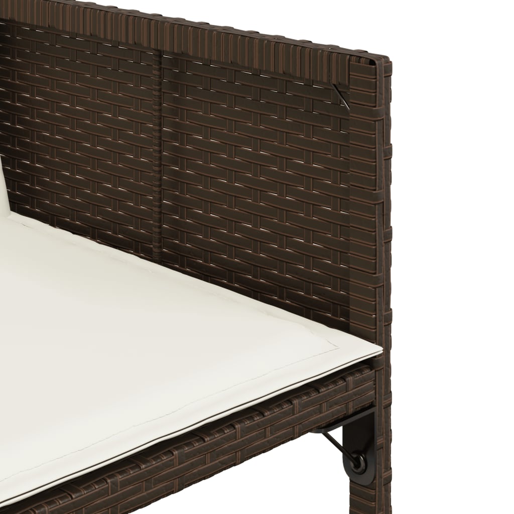 Set da pranzo per giardino 8 sedie in polyrattan marrone 220 cm