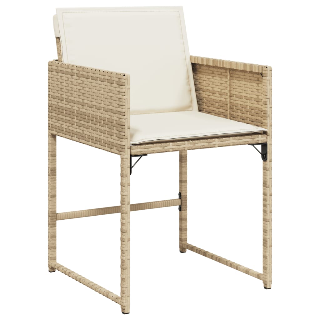 Set pranzo da giardino 8 sedie, tavolo in vetro e polyrattan