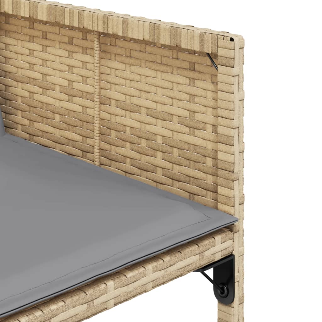 Set pranzo giardino 9 pz rattan PE con piano in vetro nero