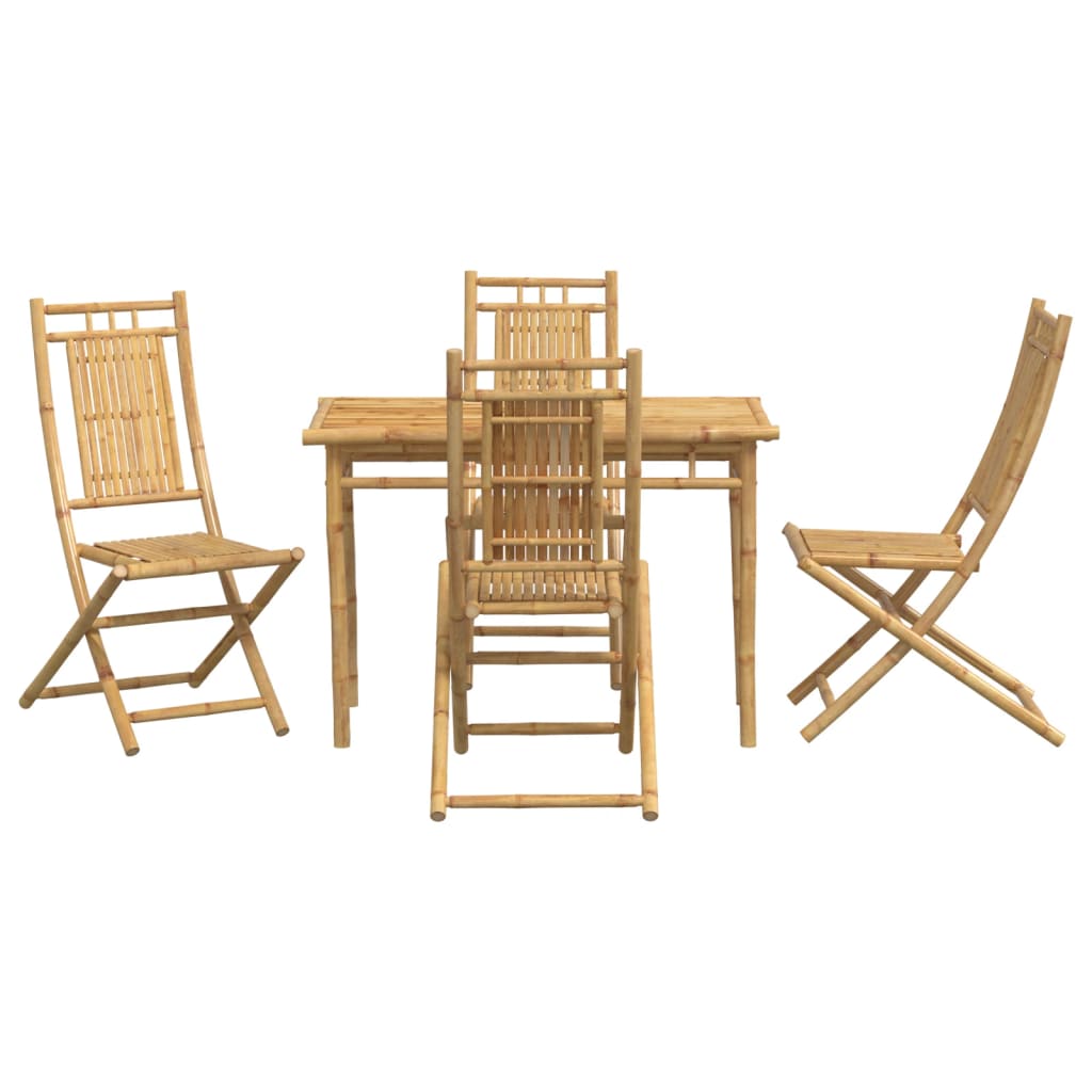 Set da Pranzo da Giardino 5 pz in Bambù