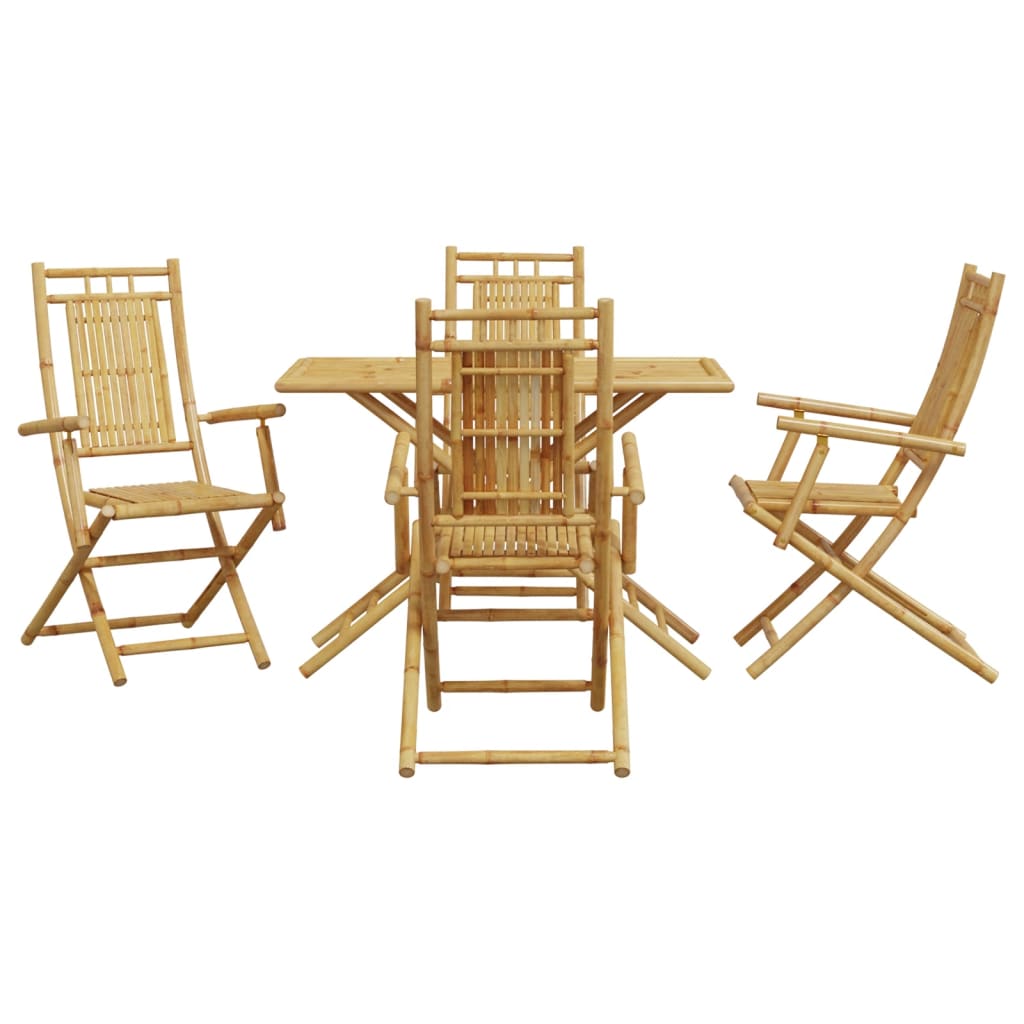 Set da Pranzo da Giardino 5 pz in Bambù