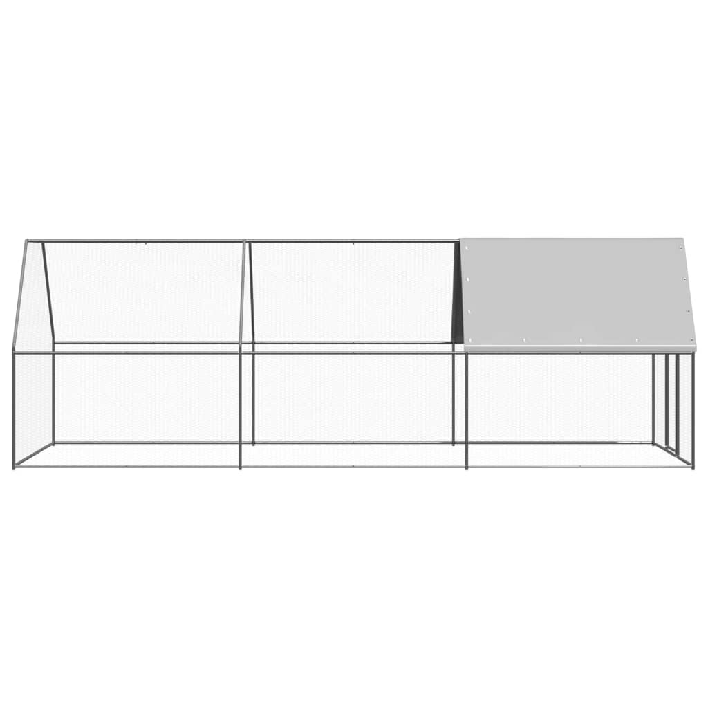 Gabbia per Polli 2x6x2 m in Acciaio Zincato