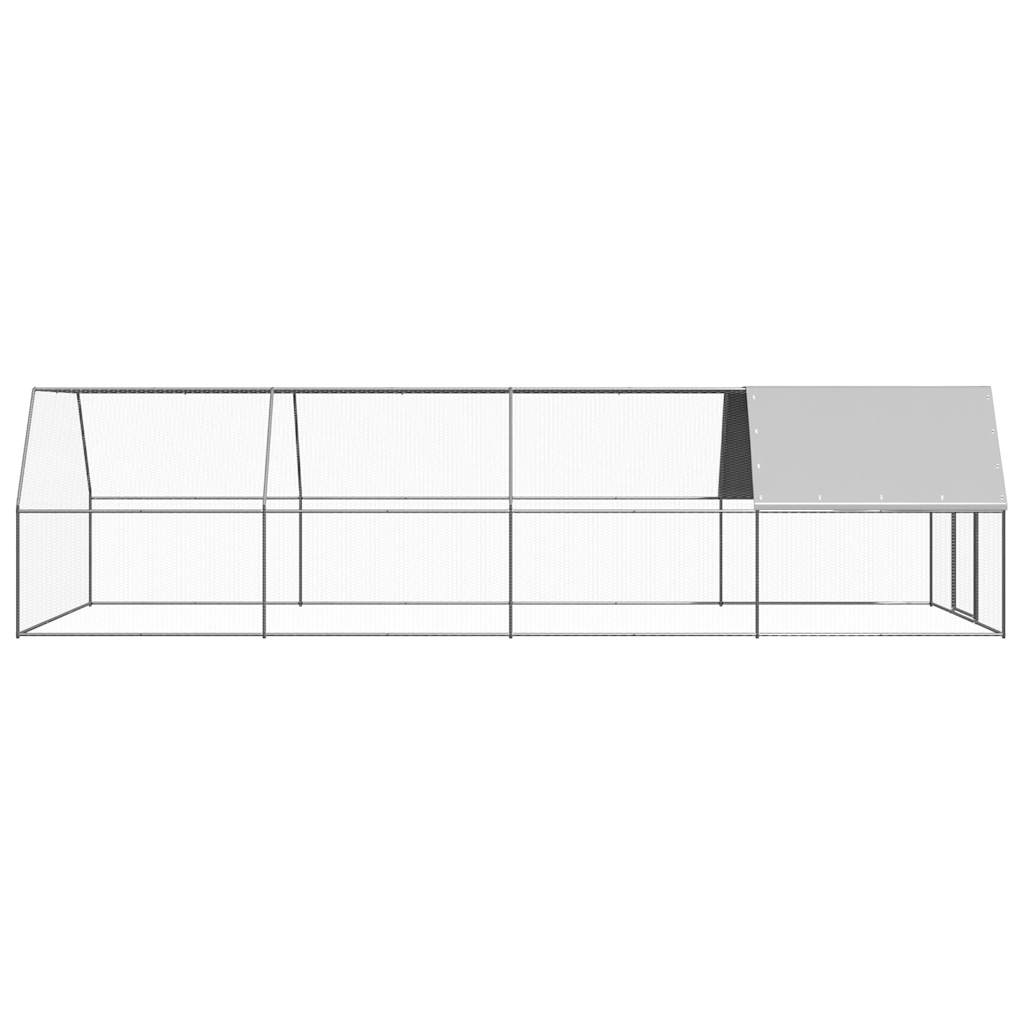 Gabbia per Polli 3x8x2 m in Acciaio Zincato