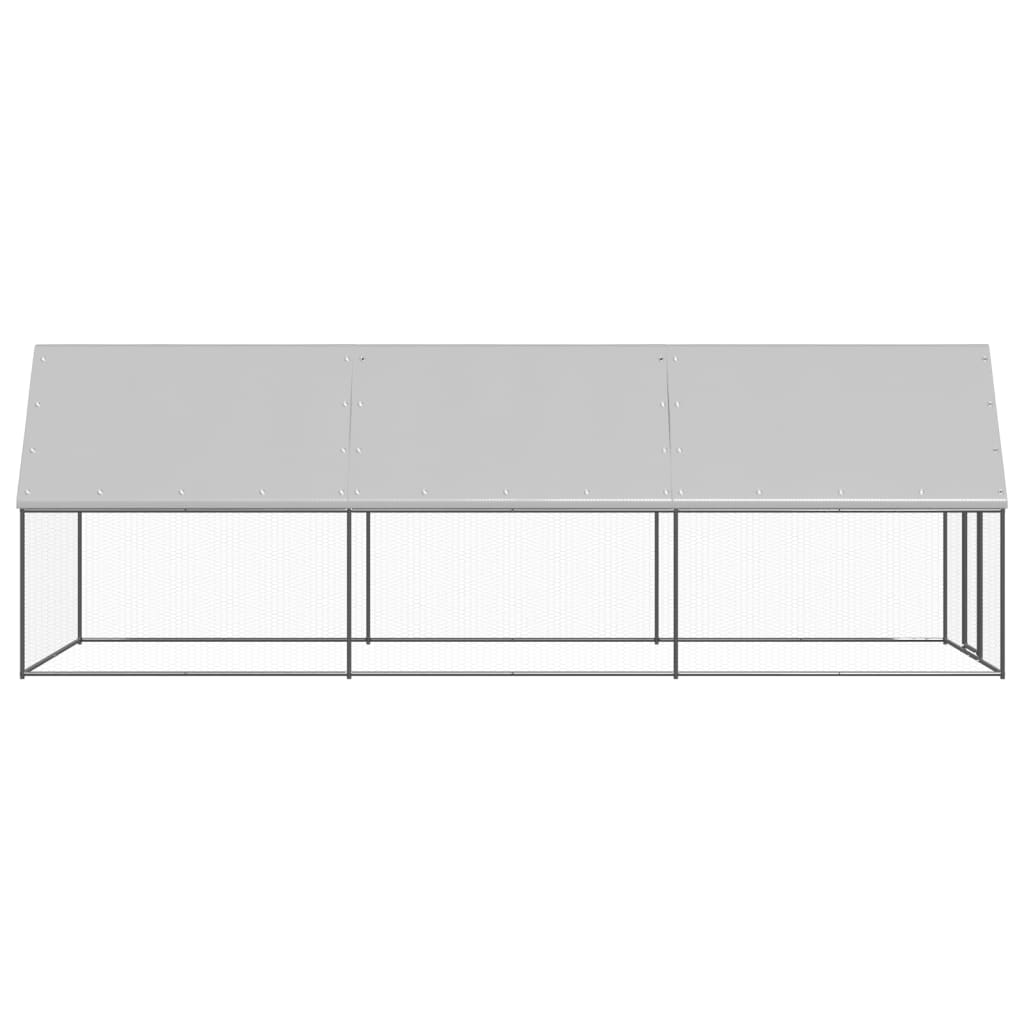 Gabbia per Polli 2x6x2 m in Acciaio Zincato