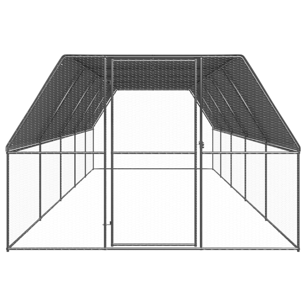 Gabbia per Polli 3x10x2 m in Acciaio Zincato