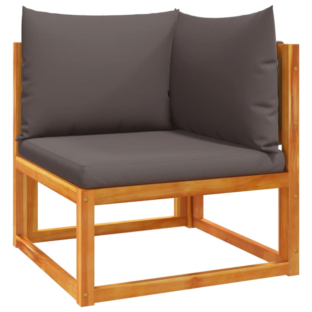 Set di divani da giardino 5 pz con cuscini in legno di acacia