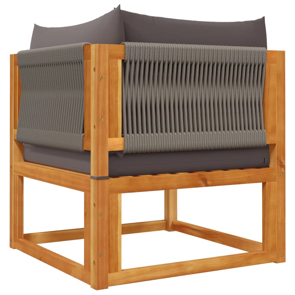 Set di divani da giardino 5 pz con cuscini in legno di acacia